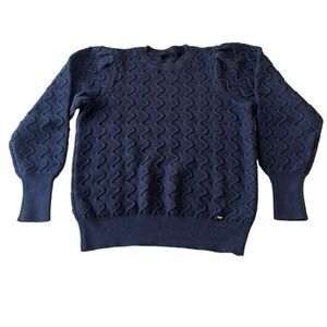 Ted Baker Navy Puff Sleeved Sweater Size 3 (M)